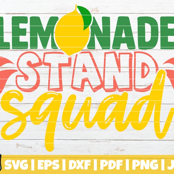 Lemonade Stand Squad SVG Cut File | commercial use | instant download | printable vector clip art | Lemonade SVG Print | Lemonade Cart SVG