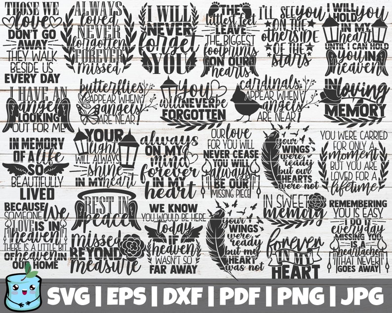 Download Clip Art Art Collectibles Rip Memorial Svg Cut Files Memorial Svg Bundle In Memory Of Vector Clip Art Instant Download Commercial Use Memorial Svg