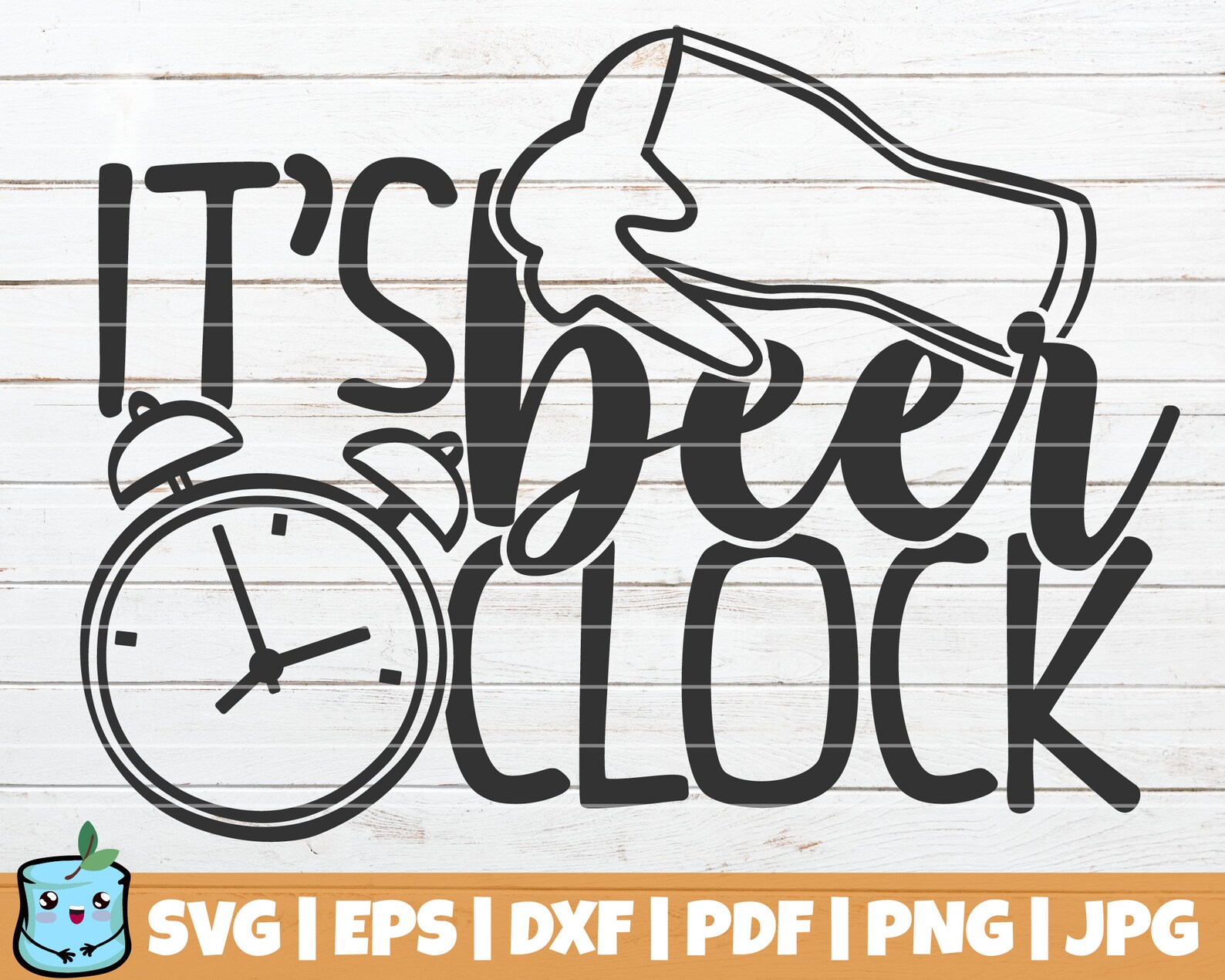 It's Beer O'clock SVG Cut File Commercial Use Etsy