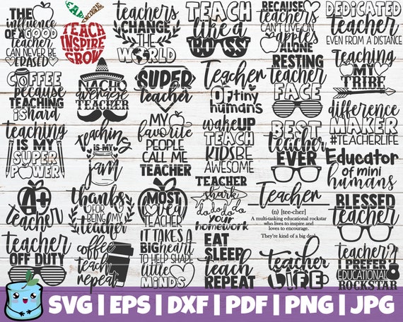 Download Teacher Svg Bundle Teacher Life Svg Cut Files Commercial Etsy