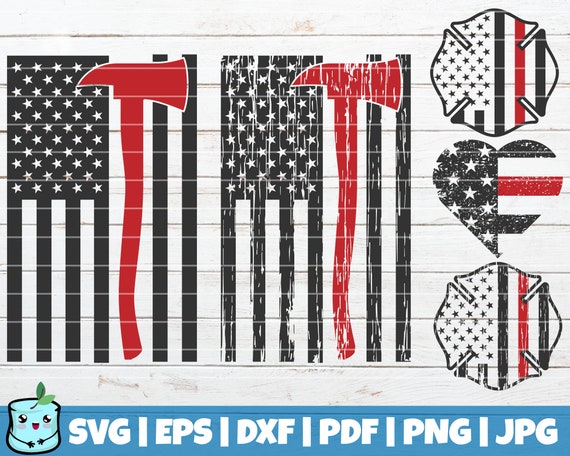 Download 5 American Firefighter Flags SVG Cut Files commercial use ...