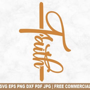 Glaube Kreuz SVG Schnittdatei, gesegneter christlicher religiöser Glaube SVG für Cricut Silhouette, Jesus glauben druckbare PNG für Shirts Tassen Handwerk