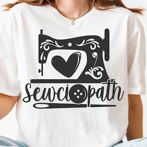 Sewciopath PNG SVG coupe fichier, couture artisanat Svg pour Silhouette Cricut, fil à courtepointe à l'aiguille imprimable Png pour chemises, tasses, travaux manuels