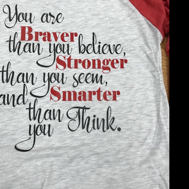 You are braver than you believe Stronger than you seem | Etsy