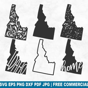 Idaho State SVG Cut File, Idaho Outline Distressed Home SVG for Cricut Silhouette, American Printable PNG for Shirts Mugs Crafts