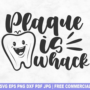 La plaque est un gros fichier de coupe SVG, dentiste dentisterie dentaire SVG pour Silhouette Cricut, fée des dents PNG imprimable pour chemises tasses artisanat