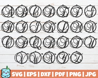 Alphabet Earrings SVG Cut Files | instant download | commercial use | pendant templates | earring jewelry | leather wood acrylic