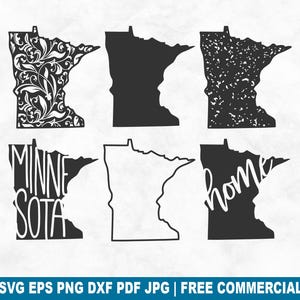 Archivo SVG de corte del estado de Minnesota, SVG de casa envejecida de Minnesota para Cricut Silhouette, PNG imprimible estadounidense para camisetas, tazas y manualidades