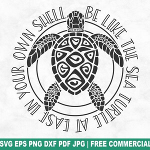 Be Like The Sea Turtle SVG Cut File, Sea Turtle Rescue SVG for Cricut Silhouette, Ocean Sea Life Printable PNG for Shirts Mugs Crafts
