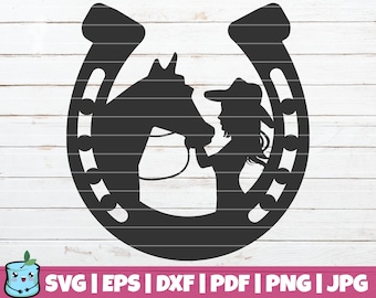 Girl Kissing Horse SVG Cut File | commercial use | instant download | printable vector clip art | Cowgirl shirt print | Country Horse Girl