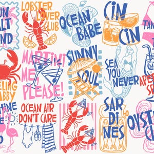 Sommerliches Strandleben-Bundle, Küstenmotiv-SVG- und PNG-Schnittdateien für Schneidemaschinen und Sublimationsdruck