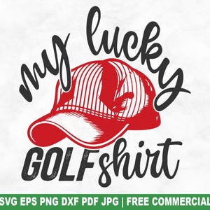 My Lucky golfshirt gesneden SVG-bestand, retro vintage old school golf SVG voor Cricut silhouet, golfen afdrukbare png-bestand voor shirts mokken ambachten