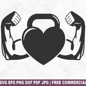 File di taglio SVG "Dumbbell Love", file SVG divertente per allenamento in palestra per Cricut, PNG motivazionale stampabile per magliette, tazze e lavori artigianali