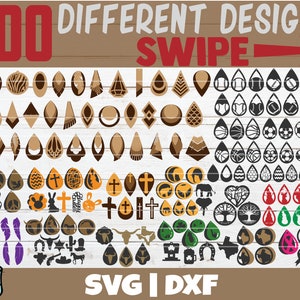 HUGE Earring SVG Bundle | SVG cut files | commercial use | instant download | 500 different earring designs | cuttable leather wood acrylic