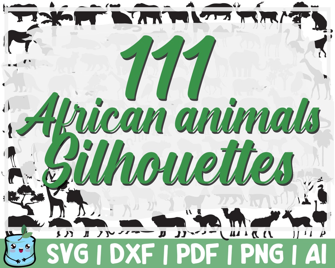 Jungle Safari Animals SVG Bundle African Animals SVG Cut Files Instant ...