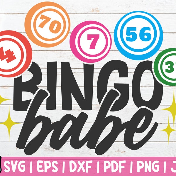 Bingo Babe SVG Cut File | Bingo Player SVG | Casino SVG | instant download | commercial use | Funny Bingo Vector Design