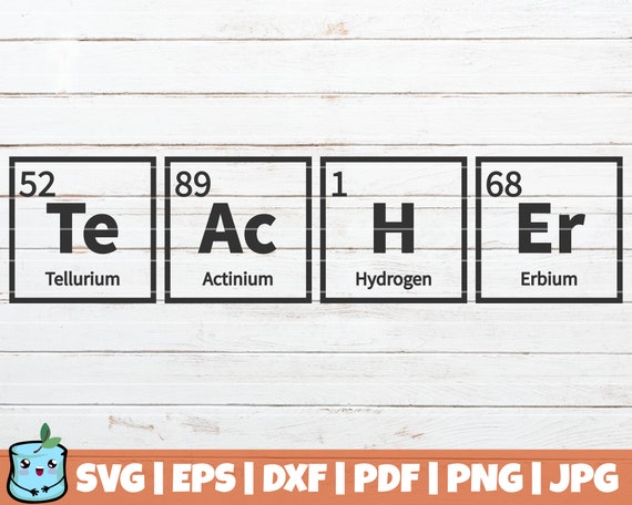 teacher periodic table svg cut file commercial use instant etsy