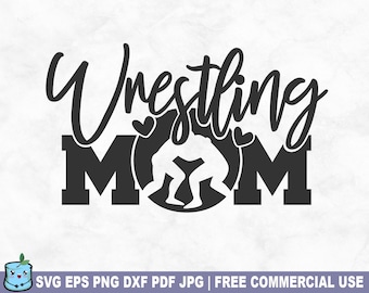 Archivo SVG de mamá luchadora, SVG de fan de luchadora y luchadora para silueta de Cricut, PNG imprimible de animadora para camisetas, tazas y manualidades.