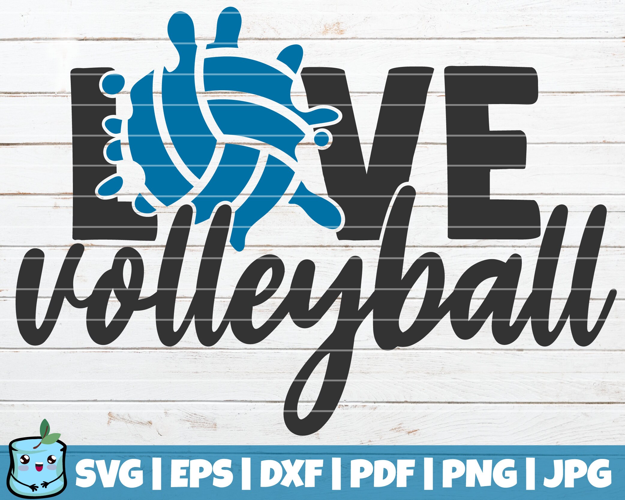 Love Volleyball SVG Cut File Volleyball SVG Commercial Use | Etsy