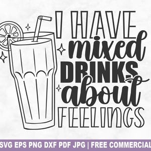 File di taglio SVG per cocktail sui sentimenti, file SVG per cocktail estivi da spiaggia per Cricut Silhouette, file PNG stampabile per le vacanze per magliette, tazze e lavoretti