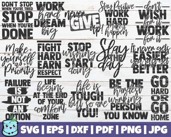 Download Motivational Svg Bundle Svg Cut File Inspirational Quotes Etsy