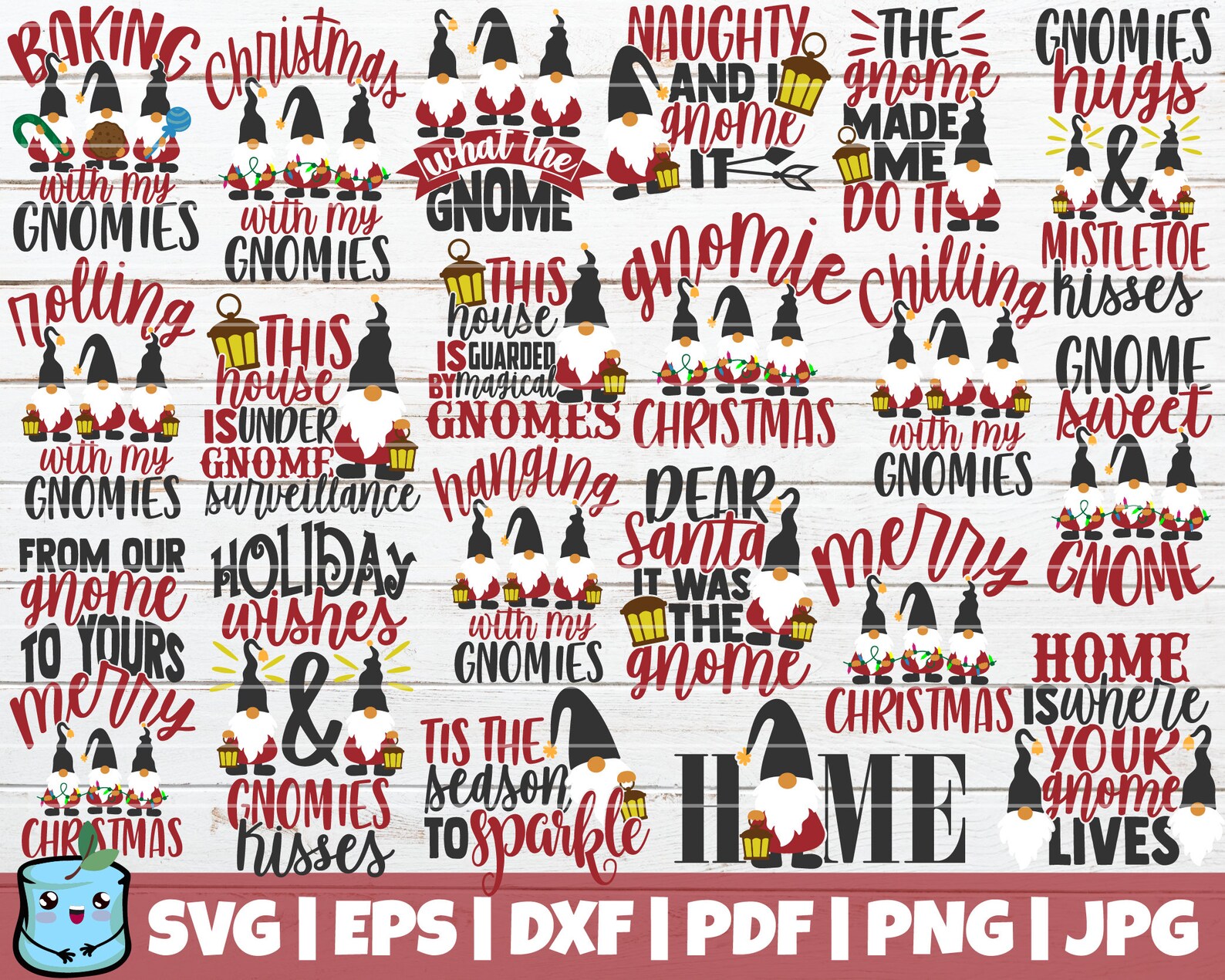 Download Christmas Gnomes SVG Bundle Holiday Gnomes SVG Cut Files | Etsy