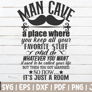 Man Cave SVG Bundle Funny Men SVG Cut File Father SVG Instant Download