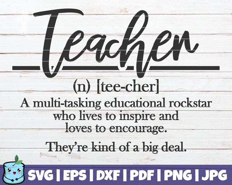 Download Teacher Definition SVG Cut File commercial use instant | Etsy