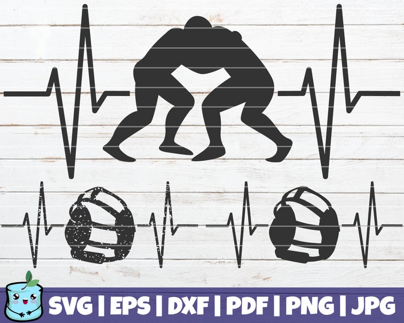 Download Art Collectibles Clip Art Commercial Use Wrestling Ekg Cut File Instant Download Wrestling Heartbeat Svg Cut File Svg Bundle Printable Vector Clip Art