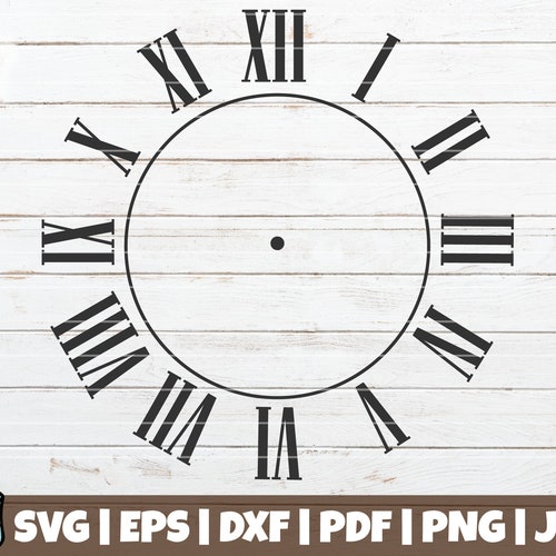 Clock Face Svg File Clock Face Template Vector Printable Etsy Canada