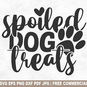 Verwende hond traktaties gesneden SVG-bestand, grappige hond traktatie jar SVG voor Cricut silhouet, huisdier traktatie box afdrukbare PNG voor shirts mokken ambachten
