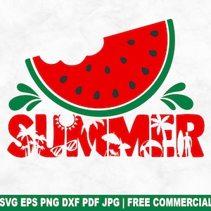 Summer Watermelon SVG Cut File, Funny Watermelon SVG for Cricut Silhouette, Summer Beach Girl Printable PNG for Shirts Mugs Crafts