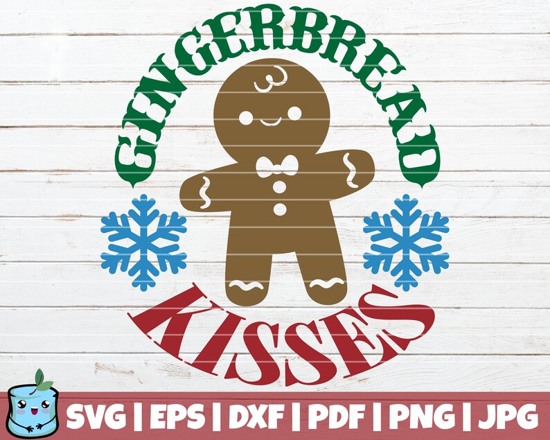 Gingerbread Kisses SVG Cut File Instant Download Etsy