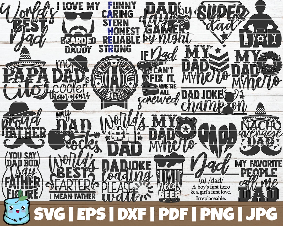 Dad Life SVG Bundle Father's Day SVG Cut Filess Commercial Use Instant ...