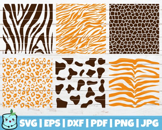 Download 6 Animal Patterns Svg Cut Files Animal Print Background Etsy