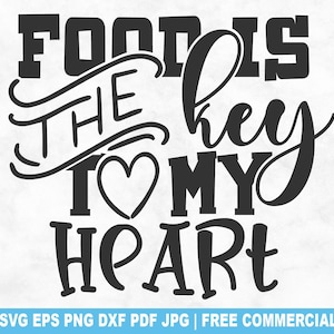 Food Is The Key SVG Cut File, Funny Cute Baby Bib SVG for Cricut Silhouette, Newborn Toddler Printable PNG for Shirts Mugs Crafts