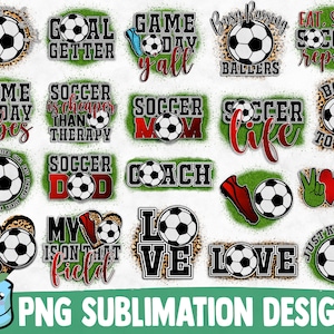 Soccer Sublimation Bundle | Soccer PNG Print | Soccer Quote | Sublimation PNG | Soccer Mom Shirt | Cheerleader