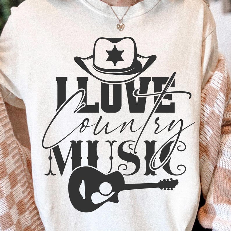 I Love Country Music PNG SVG Cut File, Small Town Svg for Cricut ...