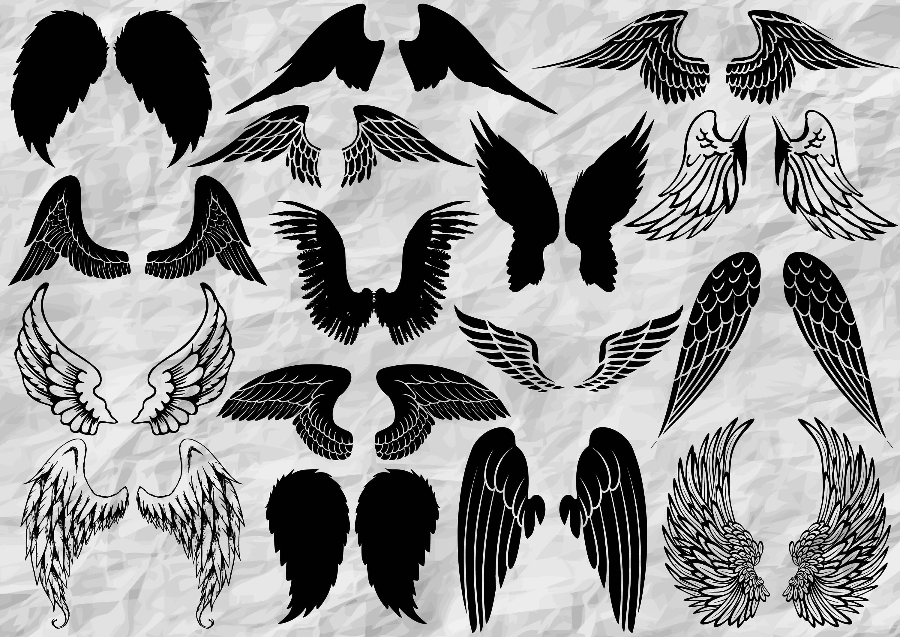 Download Layered Angel Wings Svg Project - Layered SVG Cut File