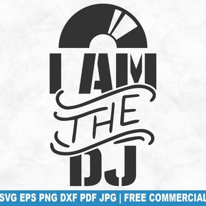 Ich bin die Dj SVG Schnittdatei, Dj Musik Vinyl Clubbing SVG für Cricut Silhouette, Disco Party druckbare PNG für Shirts Tassen Handwerk