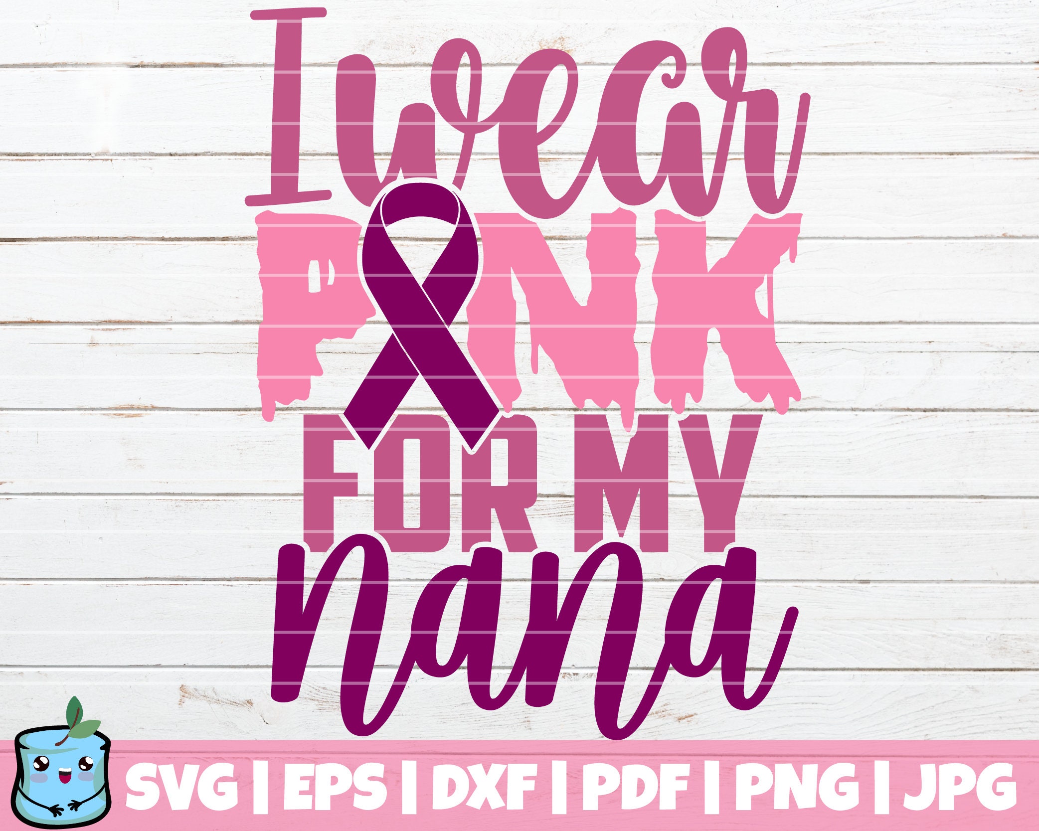 I Wear Pink SVG Bundle Awareness SVG Cut Files commercial | Etsy