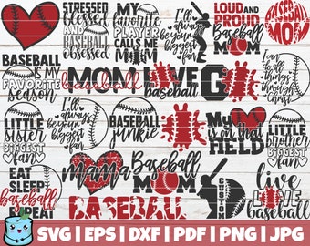 Baseball SVG Bundle | Love Baseball SVG Cut Files | commercial | instant download | printable vector clip art | Baseball Mom Dad Shirt Print