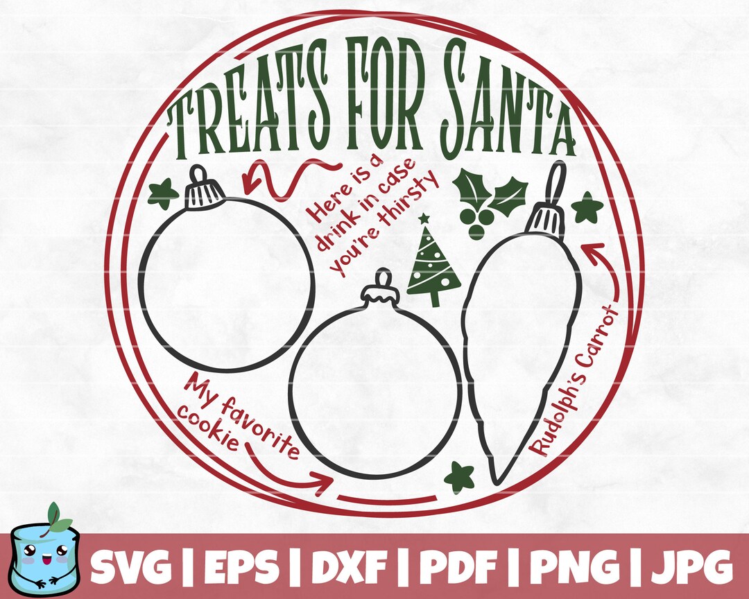 Round Santa Claus Tray 2 SVG Cut File Christmas Tray - Etsy