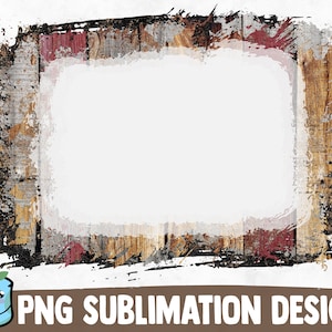 Bleached Rustic Wood Frame | Rustic Print | Transparent Background | Sublimation PNG | Backsplash