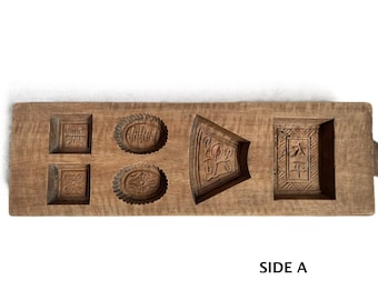 KBG-95-2s_ moule à gâteau en bois sculpté à la main vintage