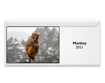 Monkey Calendar Etsy 2021 monkey desk calendar