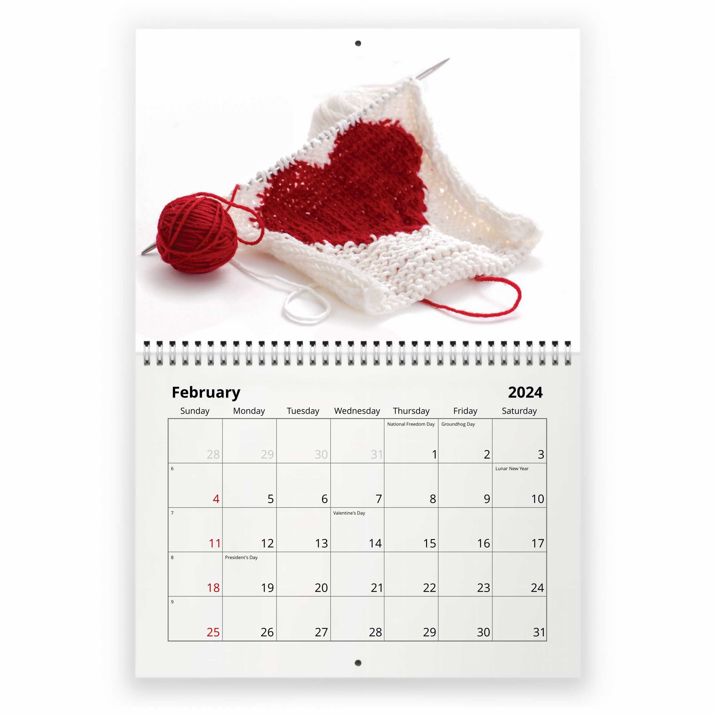 Knitting Crochet 2024 Wall Calendar IDW24032 Etsy UK