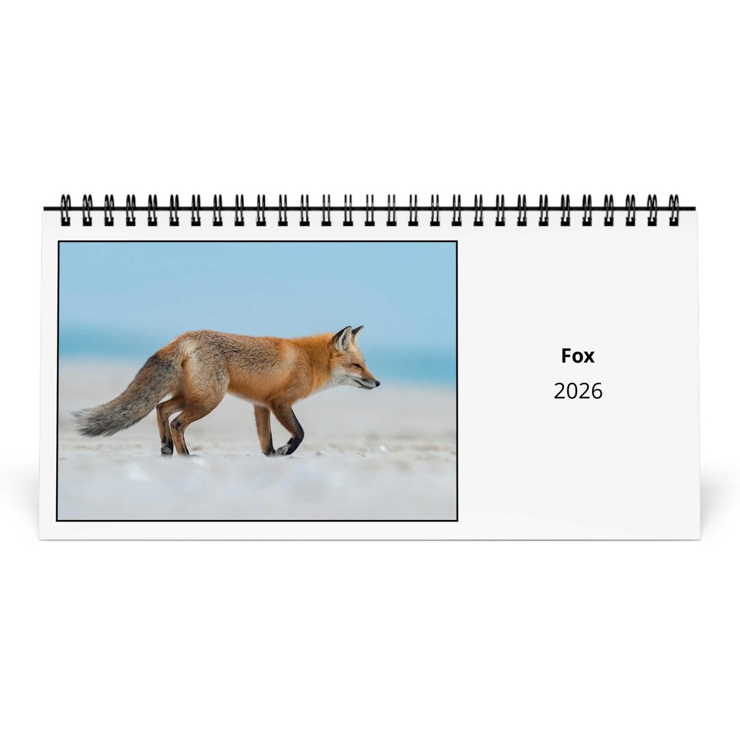 Fox 2026 Desk Calendar ID:L26102 - Etsy