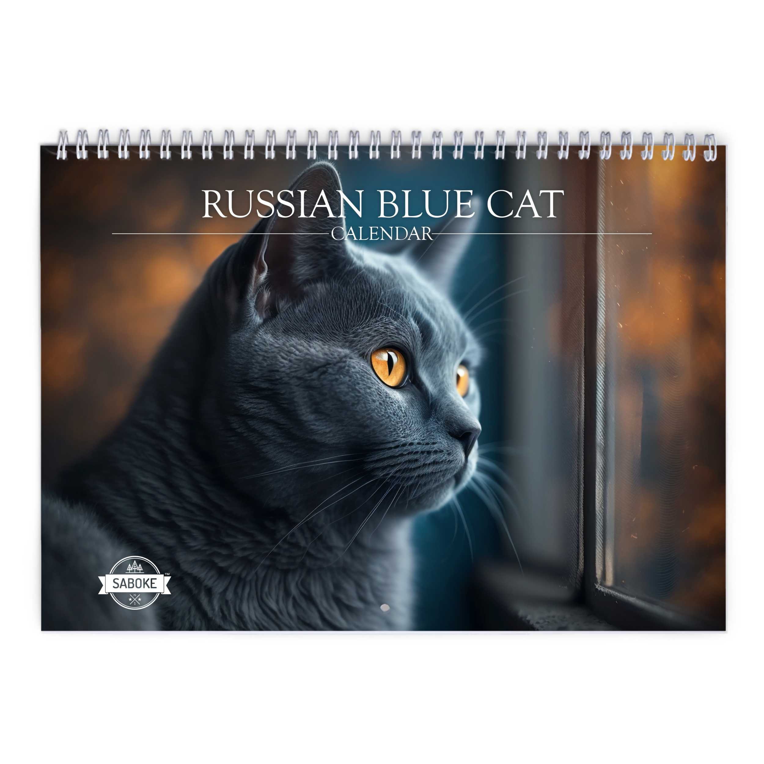 Russian Blue Cat 2024 Wall Calendar IDW24086 Etsy