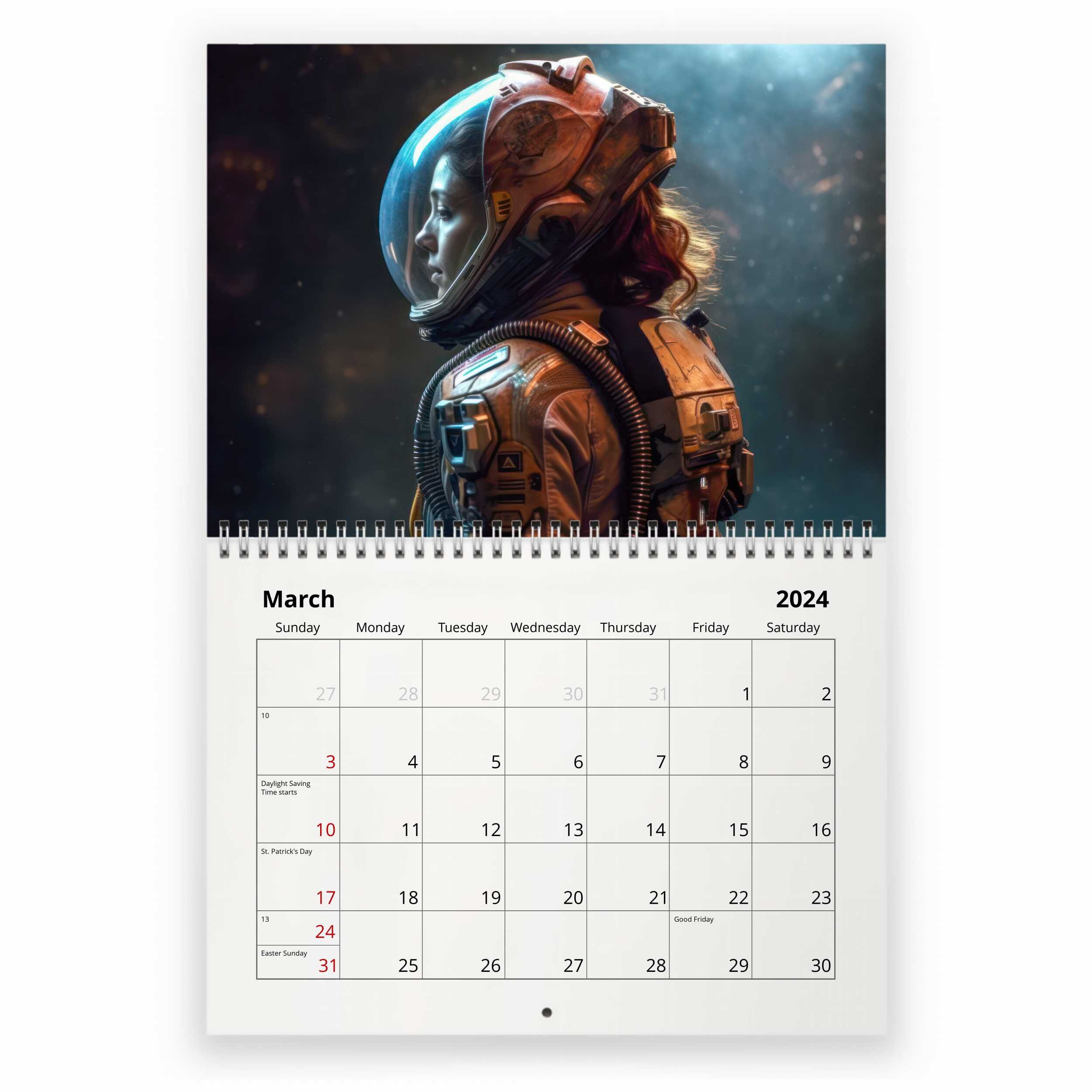 Sci Fi 2024 Wall Calendar sold by Corissa Escalating SKU 4604200